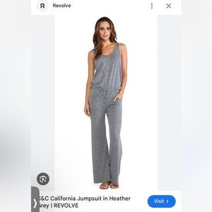 C&C California Drawstring Jersey Jumpsuit